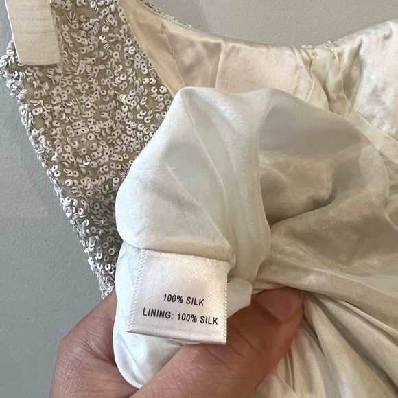 Markarian Veronica Sequined Dress White size 0 - Picture 12 of 14